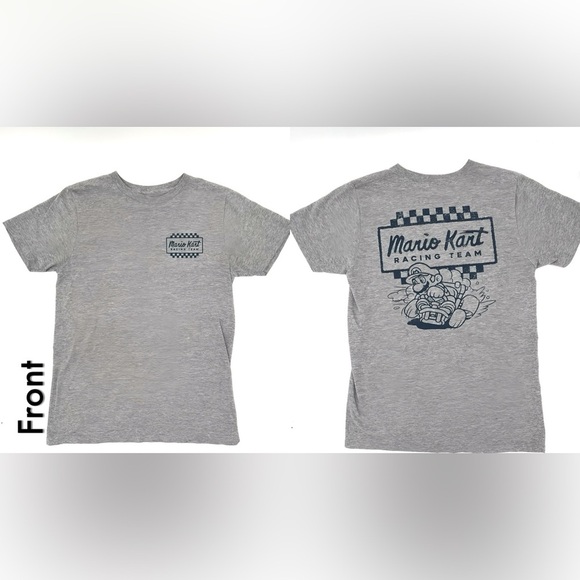 Mario Kart Racing Team Officially Licensed Nintendo Graphic Tee Gray Size Small - Picture 1 of 7